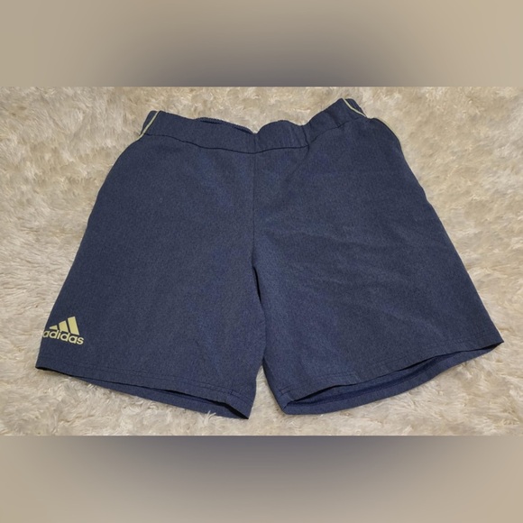 Adidas Blue Flat Front Shorts with Elastic Waistband Size Medium EUC - Picture 1 of 6